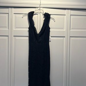 Windsor long navy dress